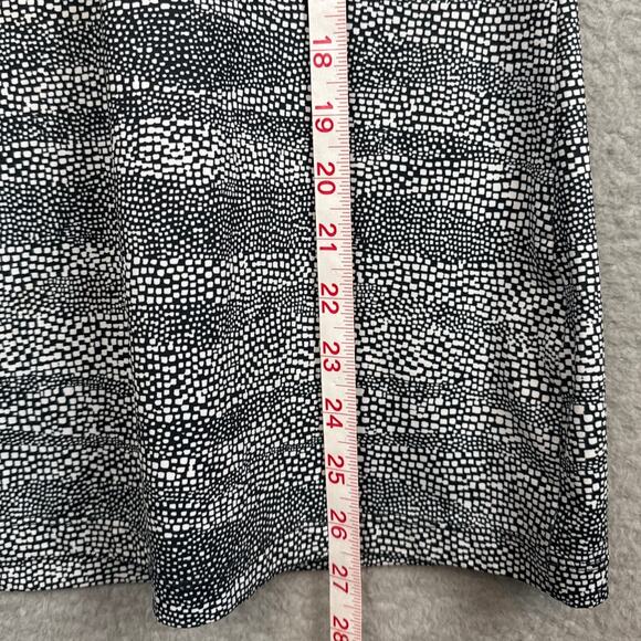 Nike Women's Golf Shirt Black White Abstract Polka Dot Performance Shirt Size PL - Picture 4 of 8